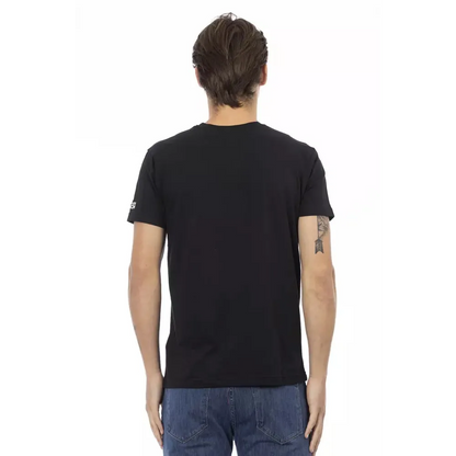 Trussardi Action Black Cotton Men T-Shirt