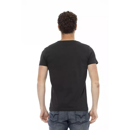 Trussardi Action Black Cotton Men T-Shirt
