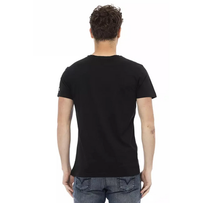 Trussardi Action Black Cotton Men T-Shirt