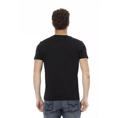 Trussardi Action Black Cotton Men T-Shirt