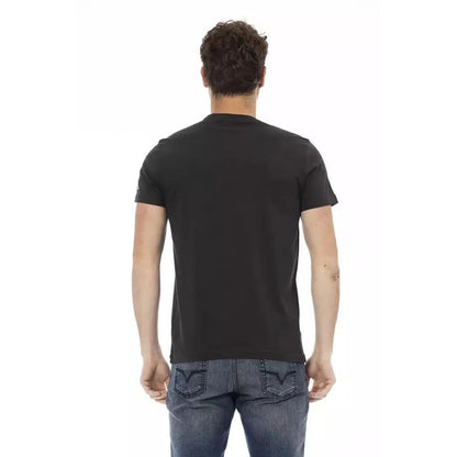 Trussardi Action Black Cotton Men T-Shirt