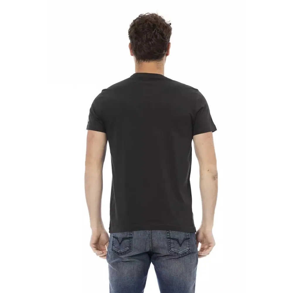 Trussardi Action Black Cotton Men T-Shirt