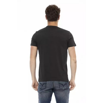 Trussardi Action Black Cotton Men T-Shirt