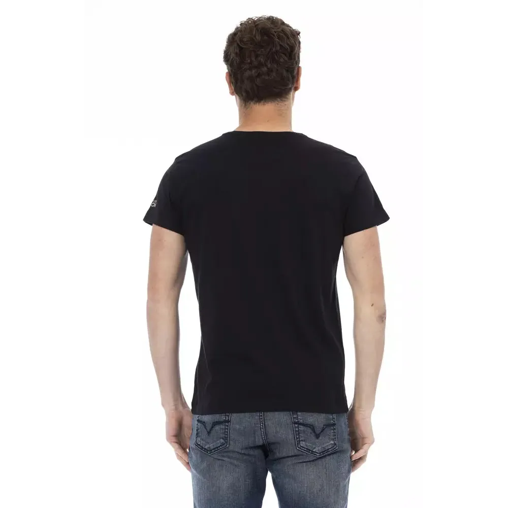 Trussardi Action Black Cotton Men T-Shirt