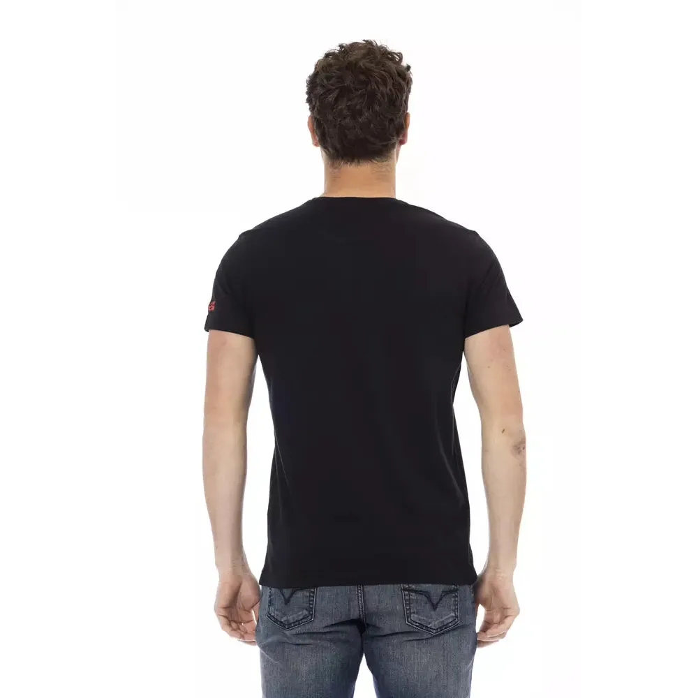Trussardi Action Black Cotton Men T-Shirt