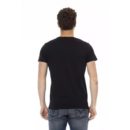 Trussardi Action Black Cotton Men T-Shirt