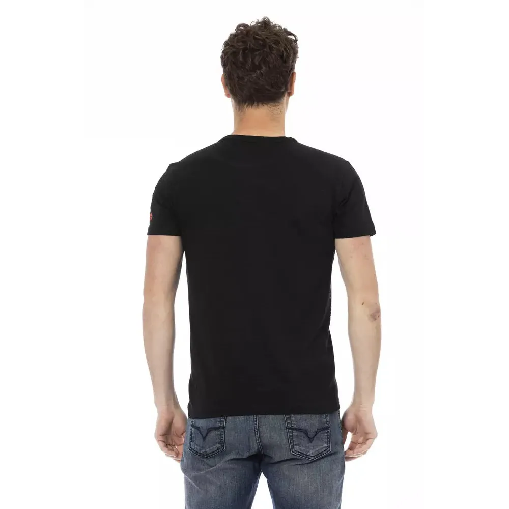 Trussardi Action Black Cotton Men T-Shirt