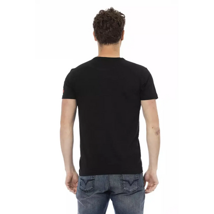 Trussardi Action Black Cotton Men T-Shirt
