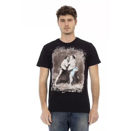 Trussardi Action Black Cotton Men T-Shirt