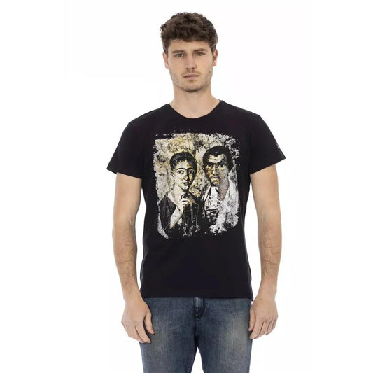 Trussardi Action Black Cotton Men T-Shirt