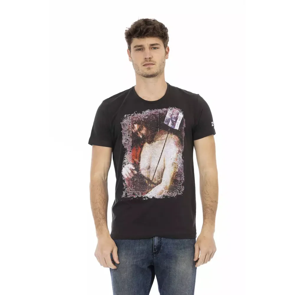 Trussardi Action Black Cotton Men T-Shirt