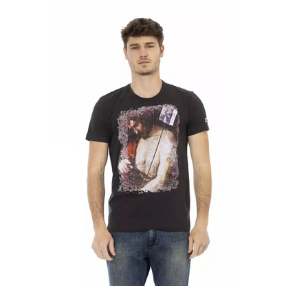 Trussardi Action Black Cotton Men T-Shirt