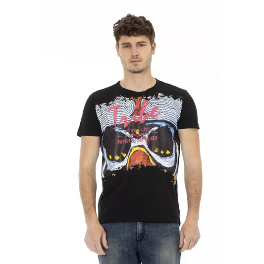 Trussardi Action Black Cotton Men T-Shirt