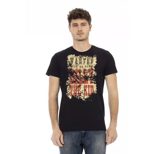Trussardi Action Black Cotton Men T-Shirt