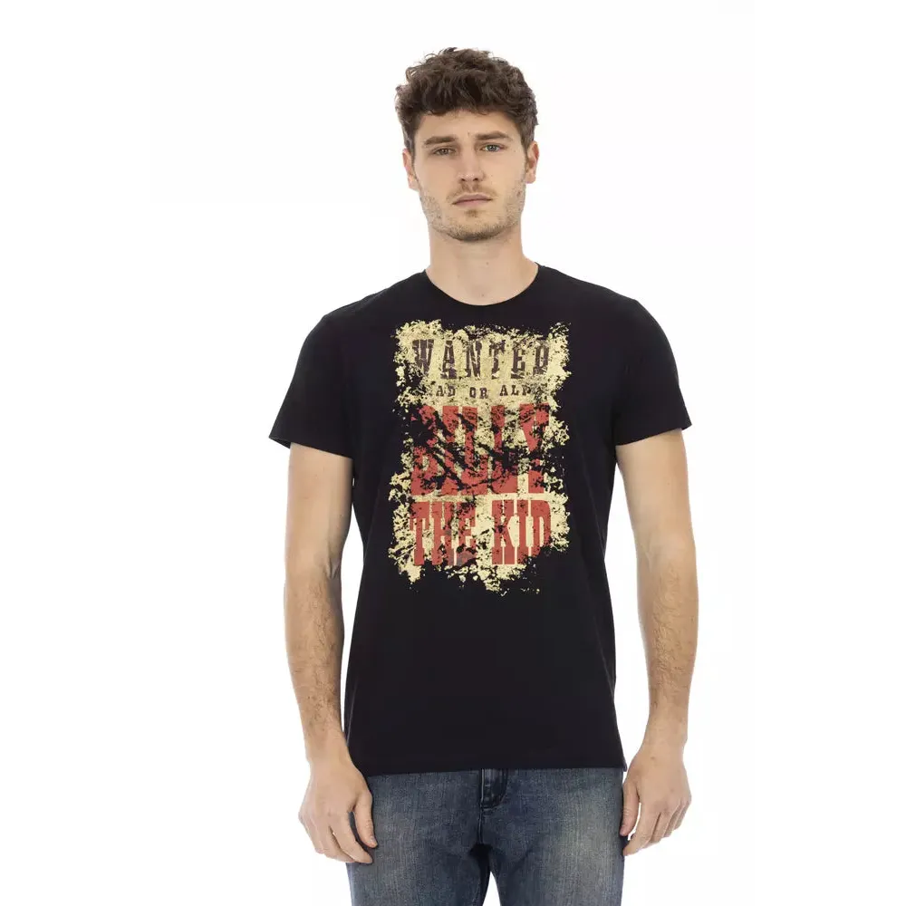 Trussardi Action Black Cotton Men T-Shirt