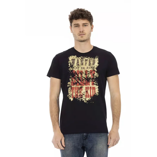 Trussardi Action Black Cotton Men T-Shirt
