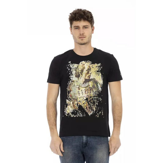 Trussardi Action Black Cotton Men T-Shirt