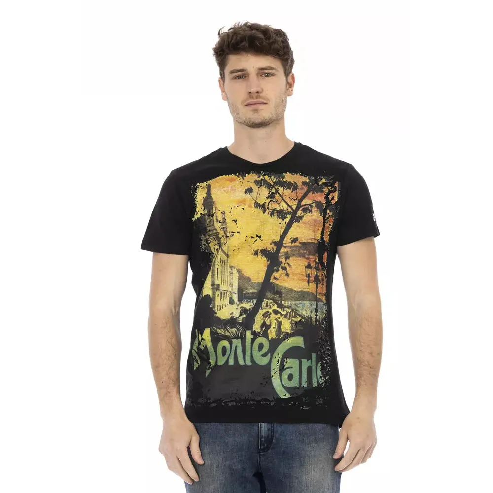 Trussardi Action Black Cotton Men T-Shirt