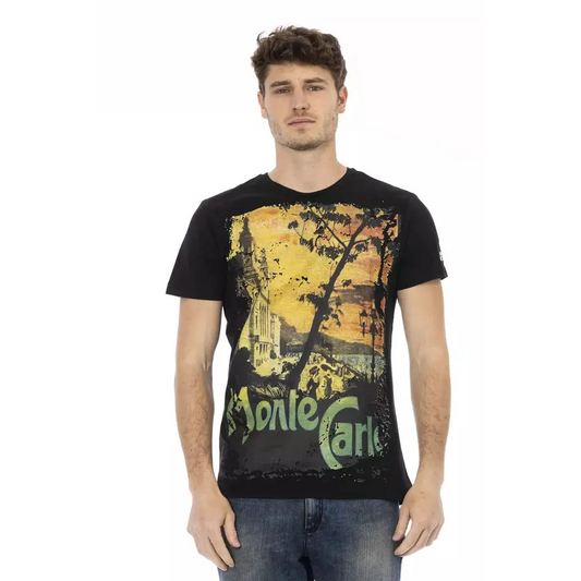 Trussardi Action Black Cotton Men T-Shirt