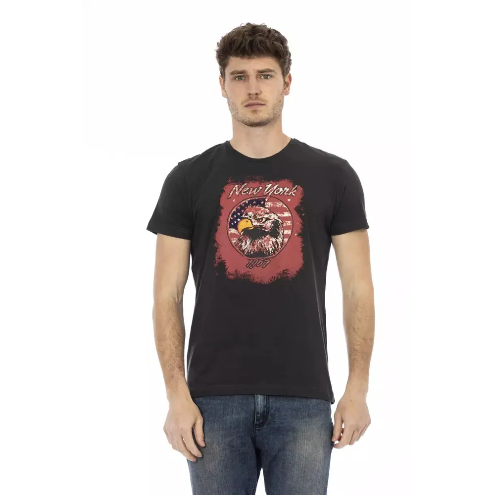 Trussardi Action Black Cotton Men T-Shirt