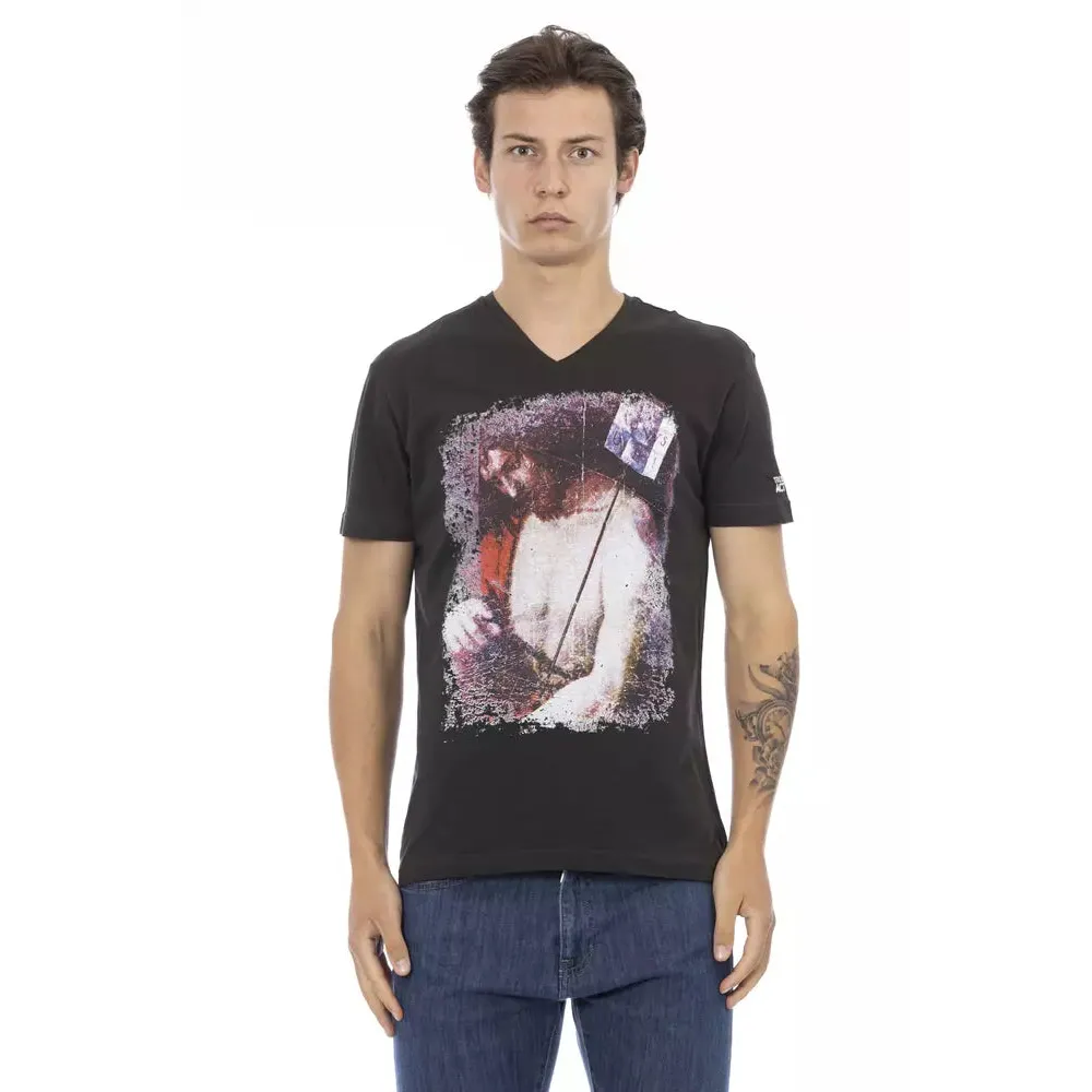 Trussardi Action Black Cotton Men's T-Shirt