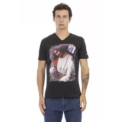 Trussardi Action Black Cotton Men's T-Shirt
