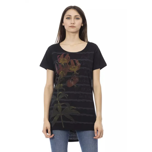 Trussardi Action Black Cotton Women T-Shirt
