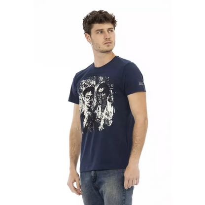 Trussardi Action Blue Cotton Men T-Shirt