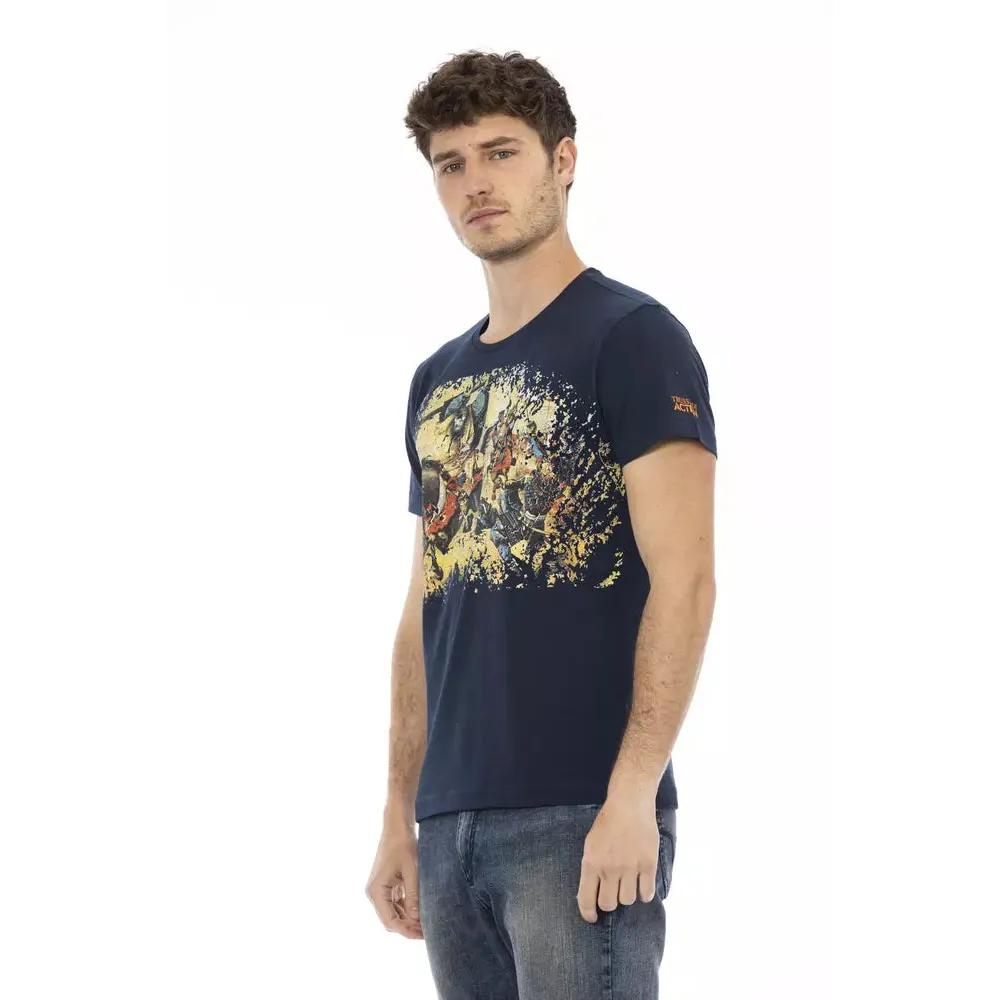 Trussardi Action Blue Cotton Men T-Shirt