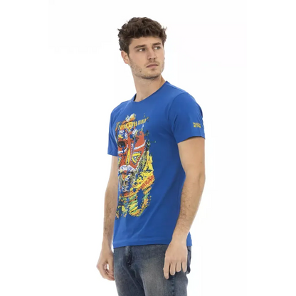 Trussardi Action Blue Cotton Men T-Shirt