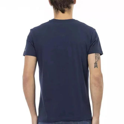 Trussardi Action Blue Cotton Men T-Shirt