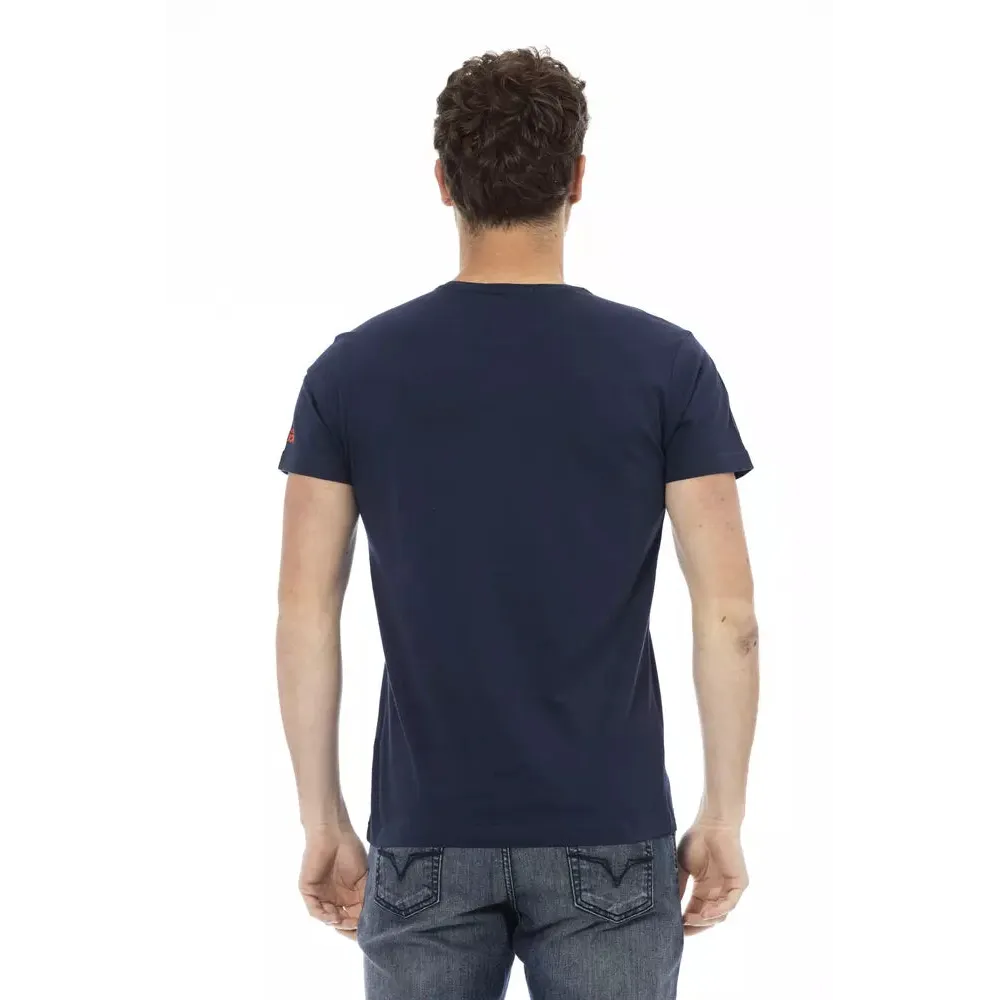 Trussardi Action Blue Cotton Men T-Shirt