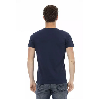 Trussardi Action Blue Cotton Men T-Shirt