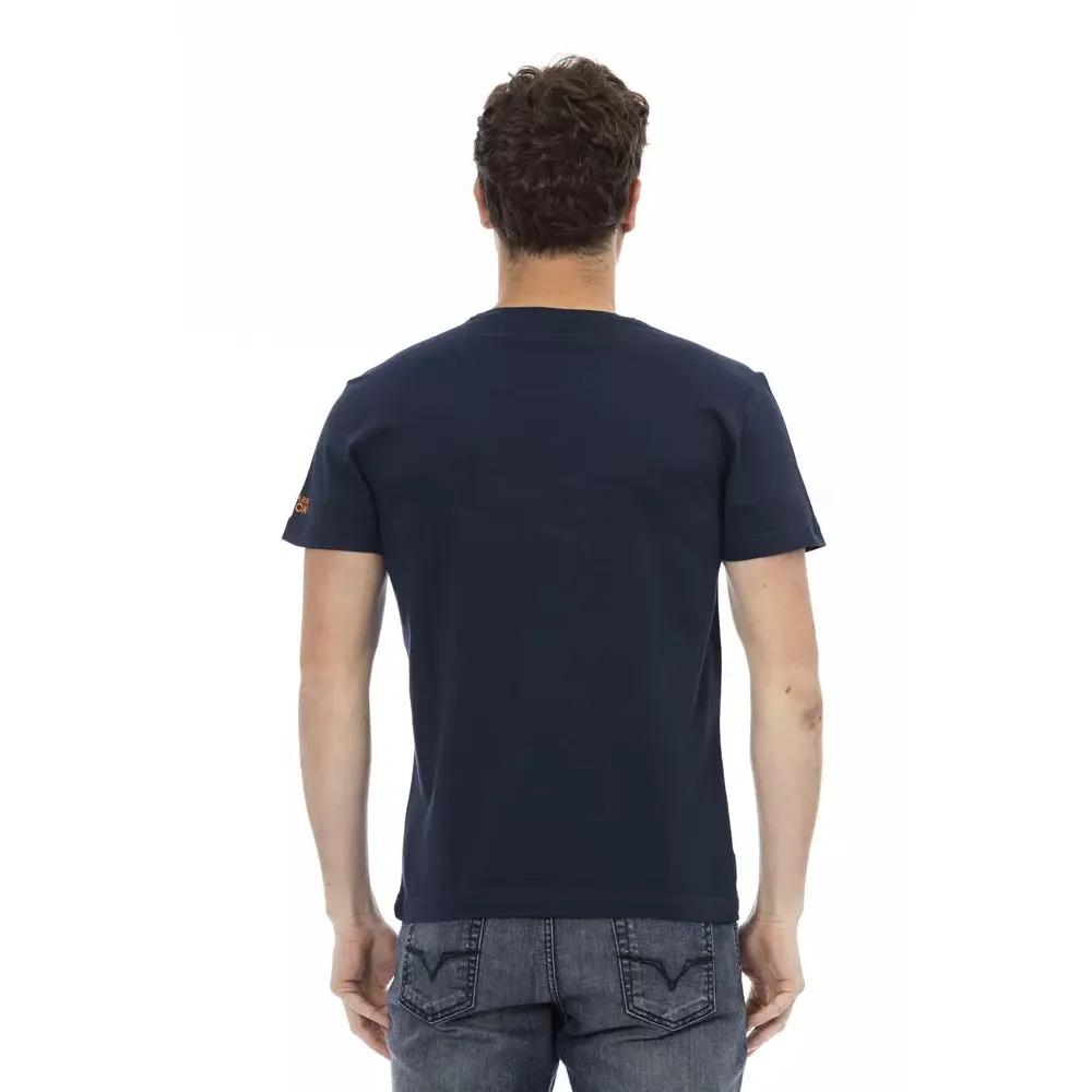 Trussardi Action Blue Cotton Men T-Shirt