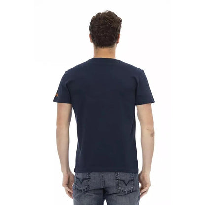 Trussardi Action Blue Cotton Men T-Shirt