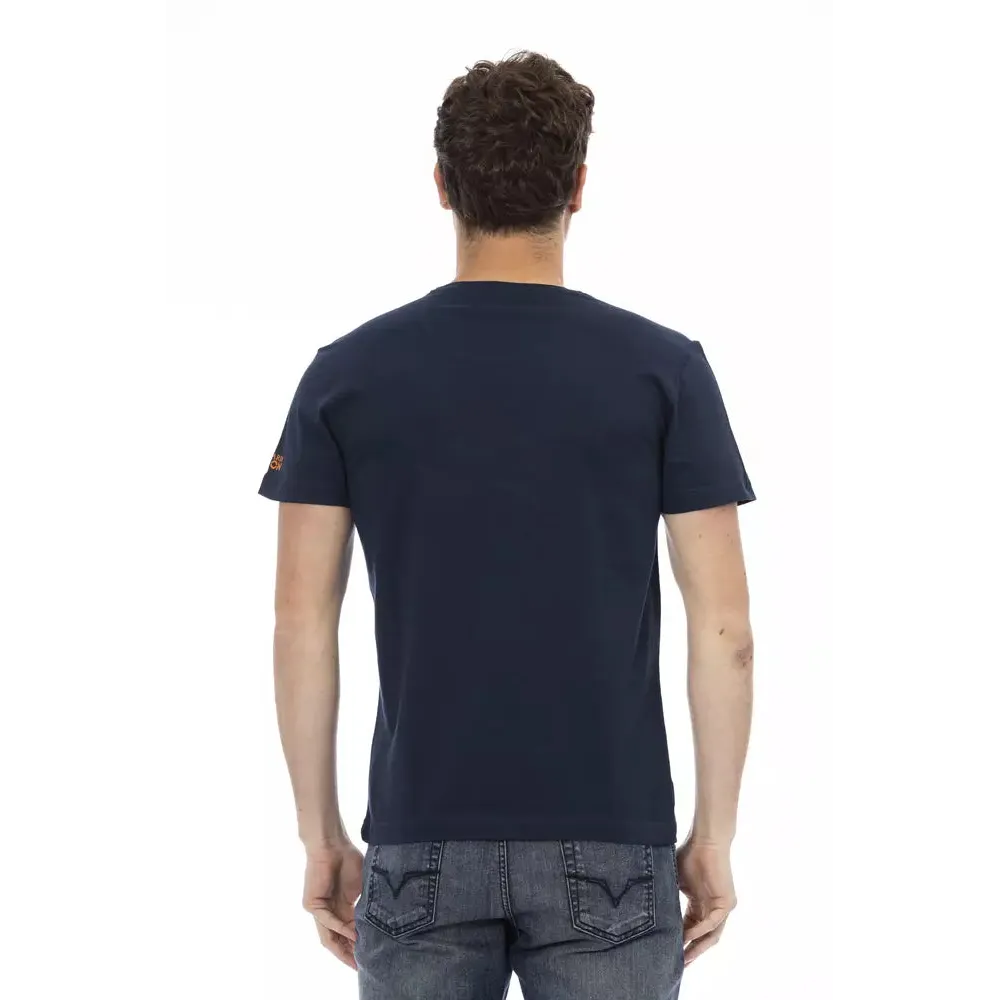 Trussardi Action Blue Cotton Men T-Shirt