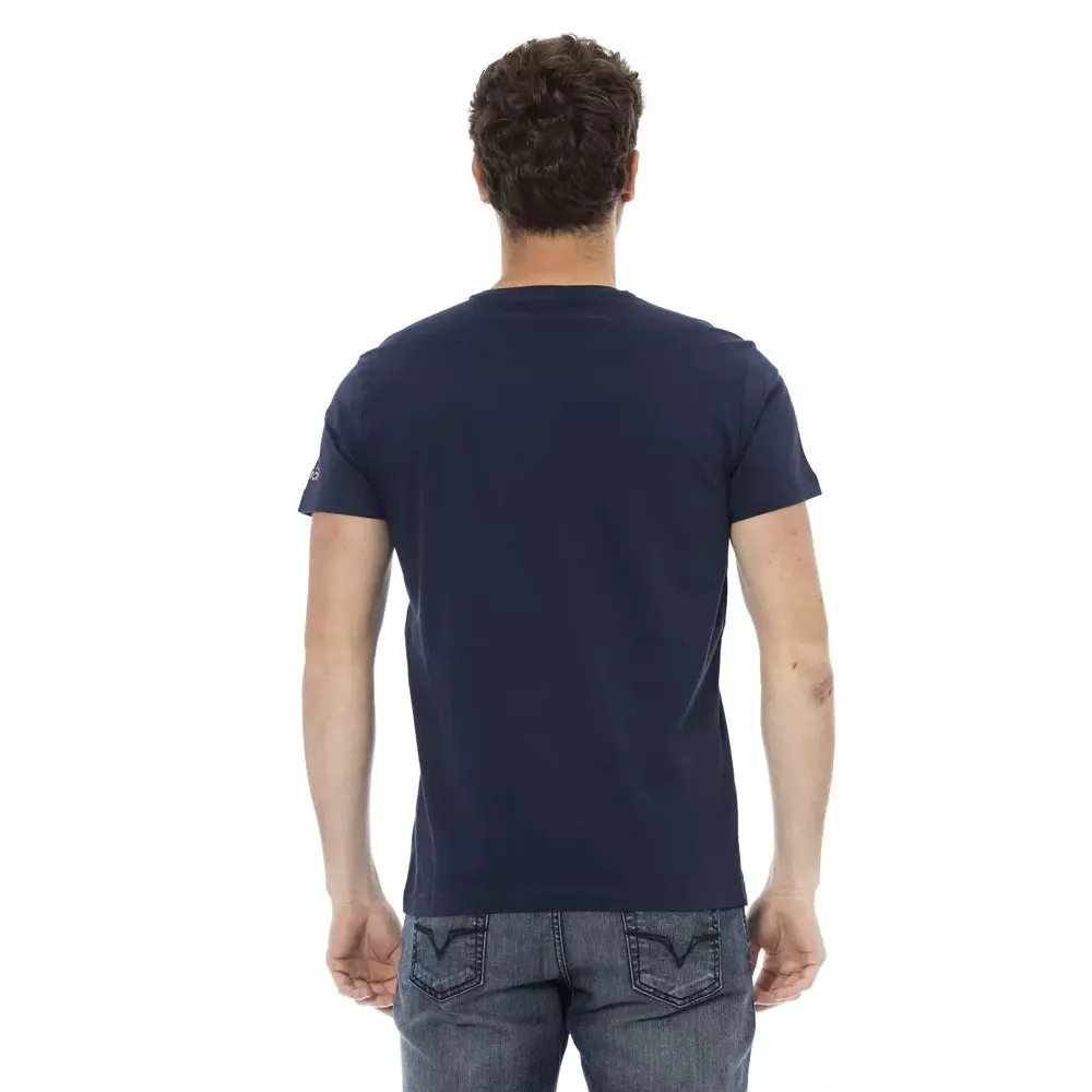 Trussardi Action Blue Cotton Men T-Shirt