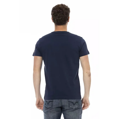 Trussardi Action Blue Cotton Men T-Shirt