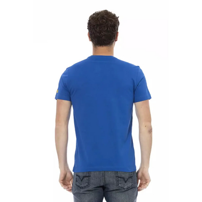 Trussardi Action Blue Cotton Men T-Shirt