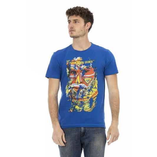 Trussardi Action Blue Cotton Men T-Shirt