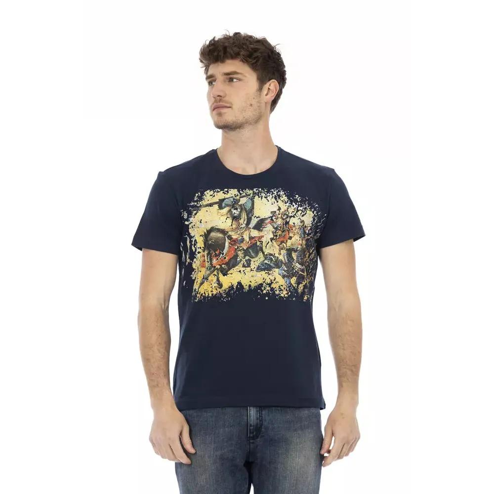 Trussardi Action Blue Cotton Men T-Shirt