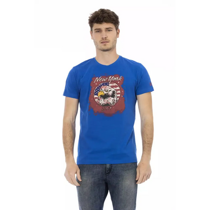 Trussardi Action Blue Cotton Men's T-Shirt