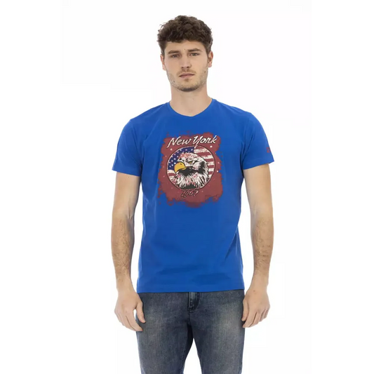 Trussardi Action Blue Cotton Men's T-Shirt