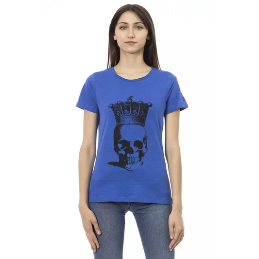 Trussardi Action Blue Cotton Women T-Shirt