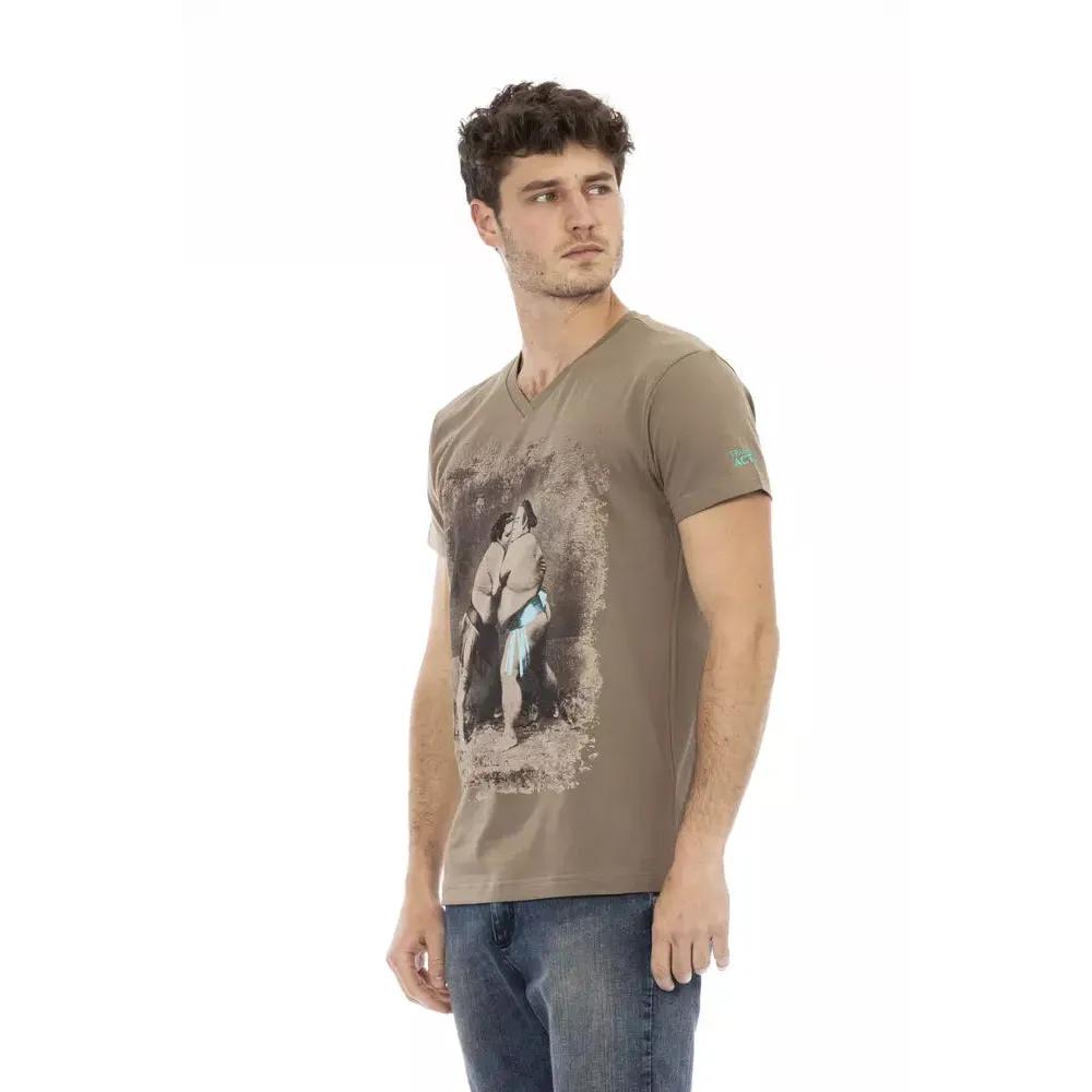 Trussardi Action Brown Cotton Men T-Shirt
