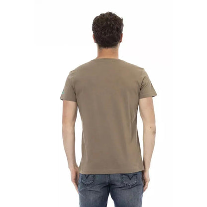 Trussardi Action Brown Cotton Men T-Shirt