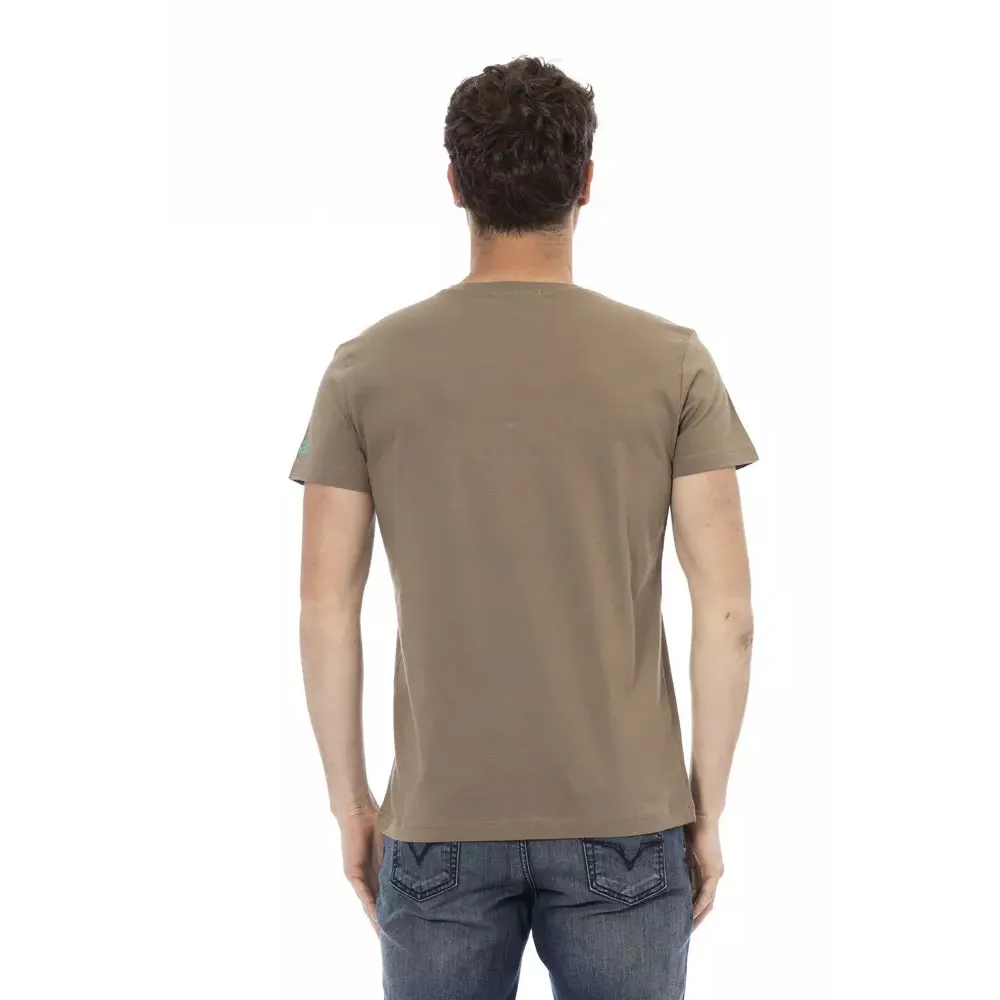 Trussardi Action Brown Cotton Men T-Shirt