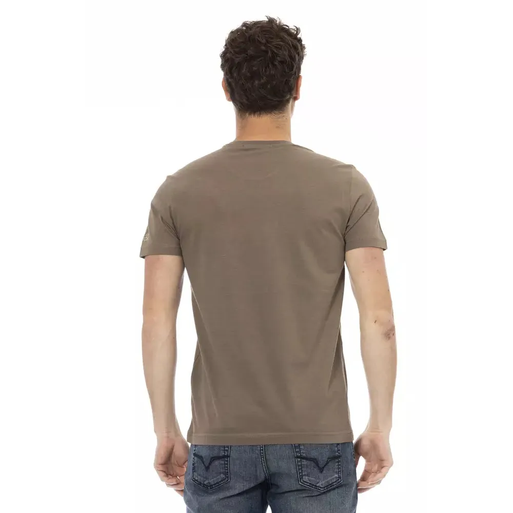 Trussardi Action Brown Cotton Men T-Shirt