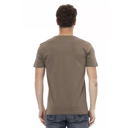 Trussardi Action Brown Cotton Men T-Shirt