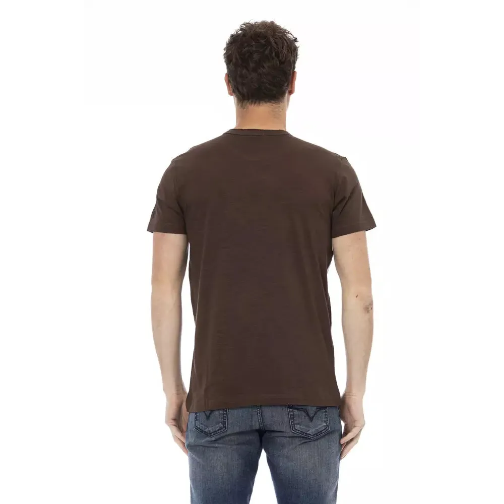 Trussardi Action Brown Cotton Men T-Shirt